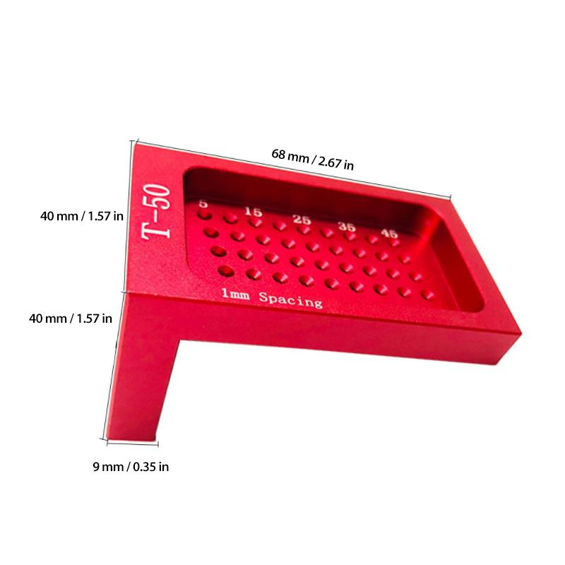 50-hole positioning T-shape ruler