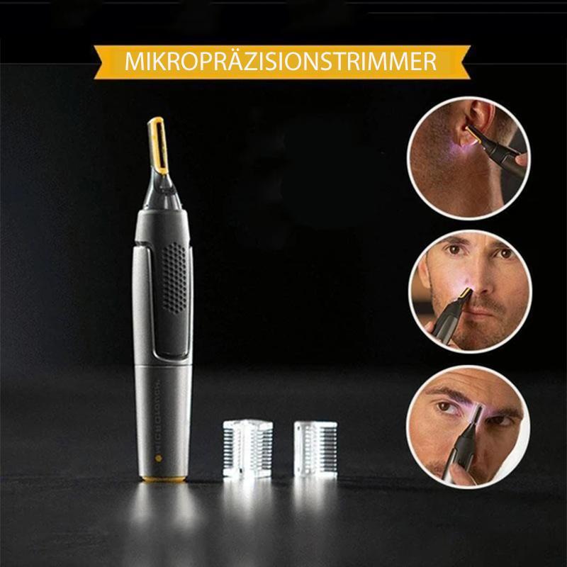 Micro-Precision Trimmer with Titanium-Coated Stainless Steel Blade for Face and Body