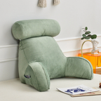 Backrest Pillow with Armrests and Adjustable Headrest