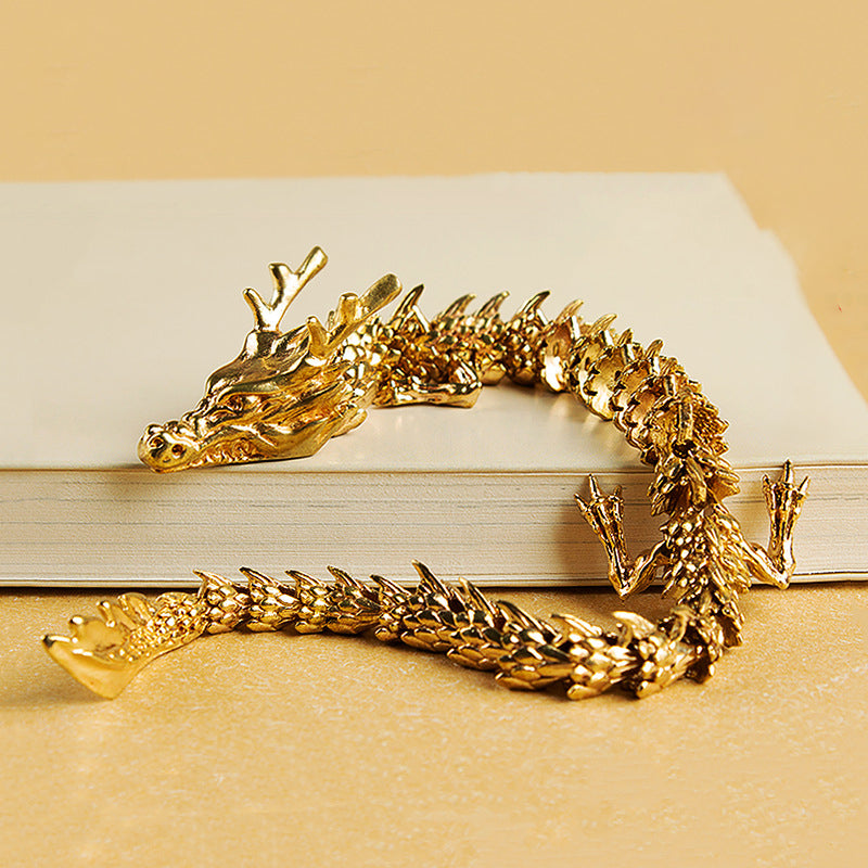 Gold Dragon with movable joints