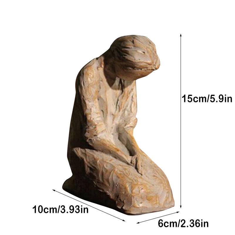Sweet Hour of Prayer, beautiful hand-cast inspiring sculpture of a praying woman