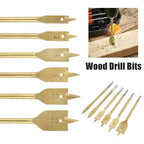 Titan-coated flat drill set