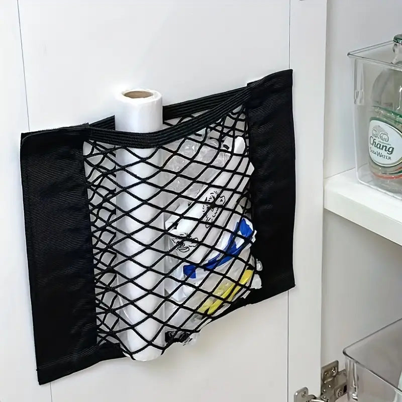 Plastic Bags Storage Net Bag (With Adhesive Tape)