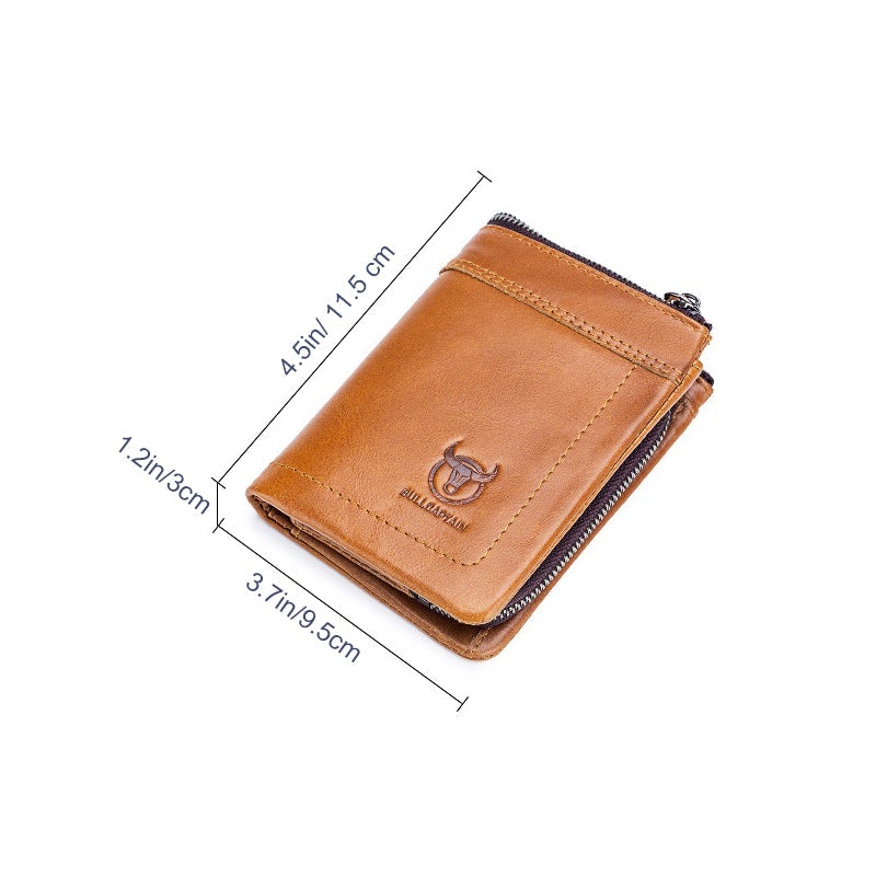 Wallet with multiple compartments Anti-RFID with coin pocket