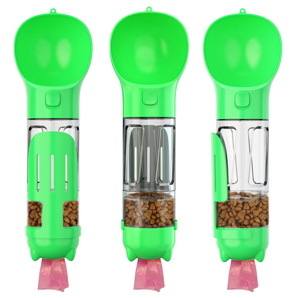Portable 300ml Pet Water Bottle with Food Compartment & Bag