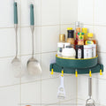Mounting-free rotatable bathroom organizer stand