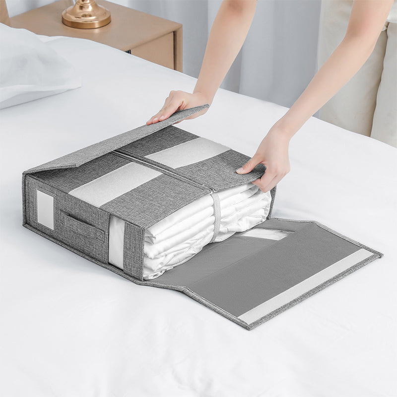 foldable bed sheet set organizer