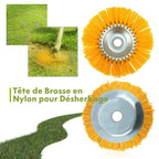 Nylon weed brush for lawn mower