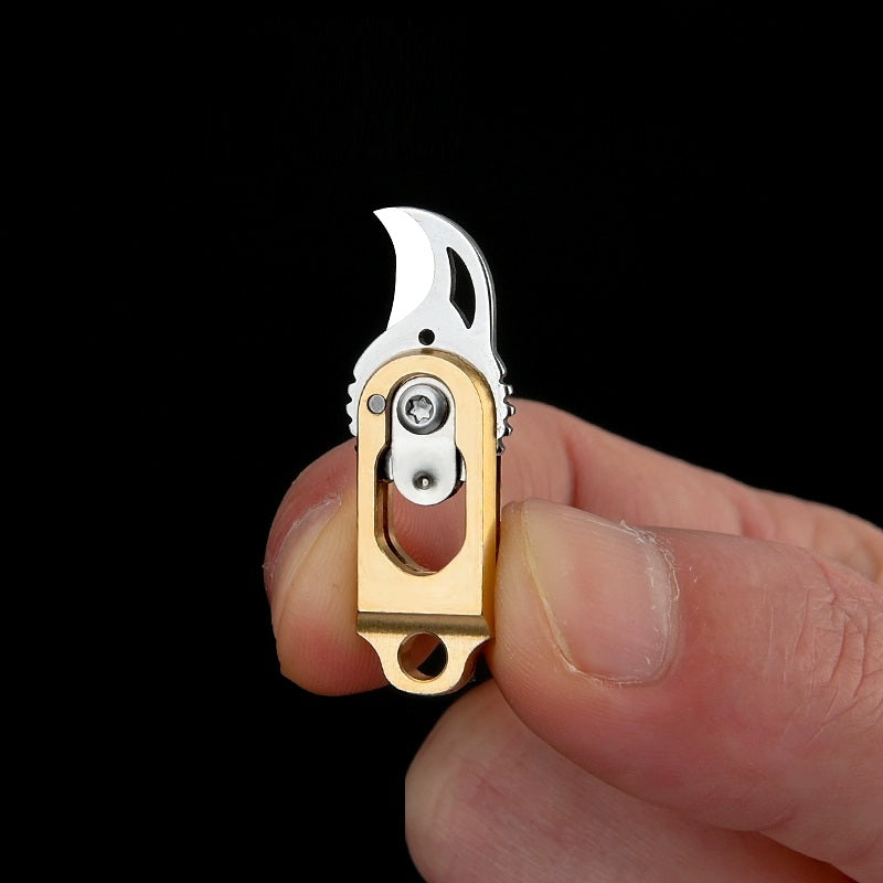 Mini Brass Folding Claw - Pocket-Sized Express Opener