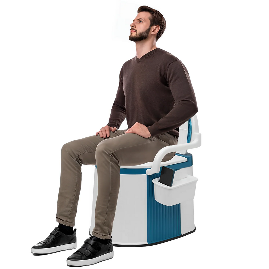 Portable Indoor and Outdoor Toilet with Detachable Bucket for Adults and Seniors