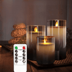 Realistic LED candles with atmospheric flame effect