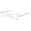 Fashionable rimless anti-blue light reading glasses
