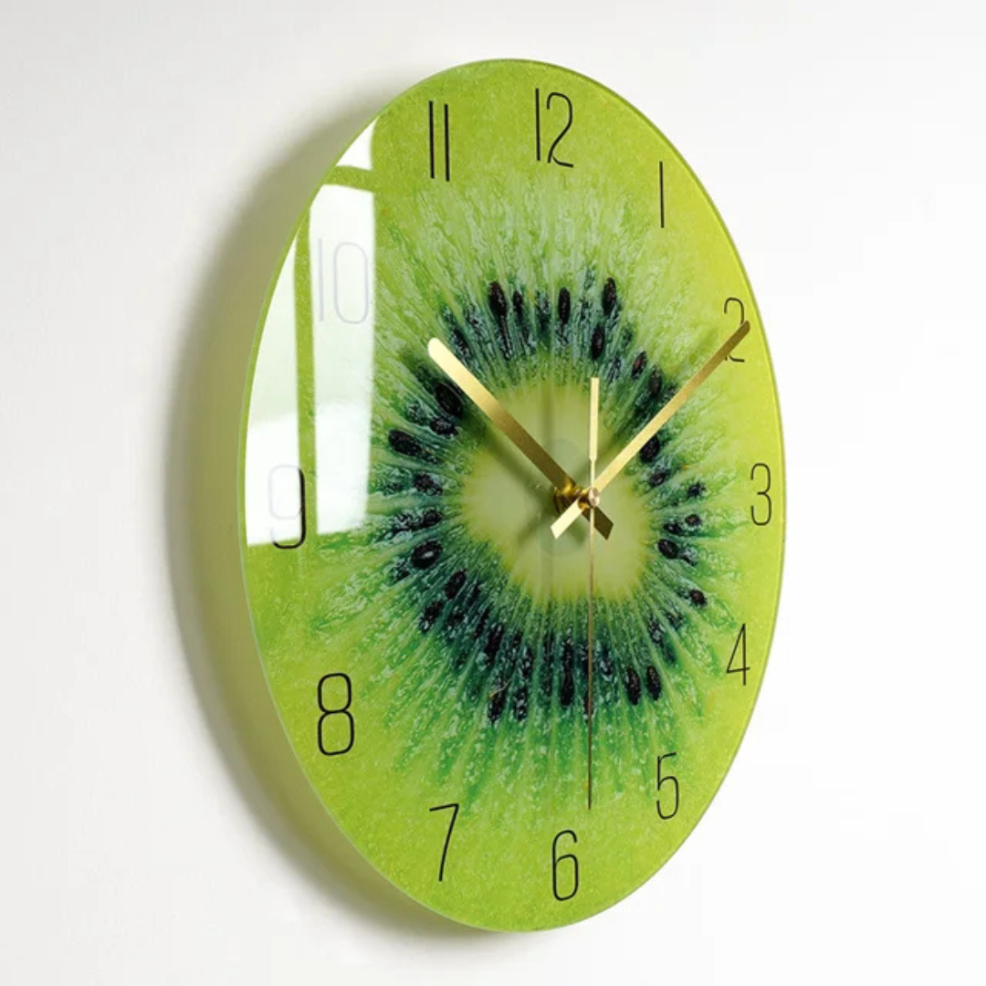 Large Wall Clock Modern made of Glass | Elegant Kitchen Clock