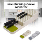 Kitchen storage tray for knives