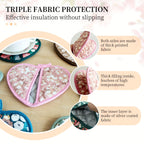 KeukenHart Heat Resistant Oven Mitt Set – Decorative Heart Shaped Grip Pads