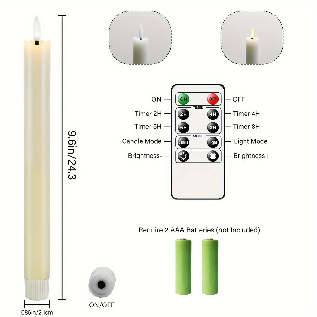 Eebuss Flameless Cone Candles – Realistic LED Effect