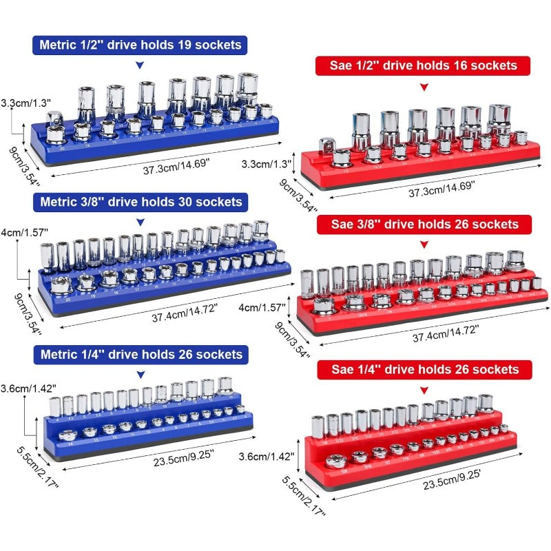Heavy-Duty Magnetic Socket Organizer