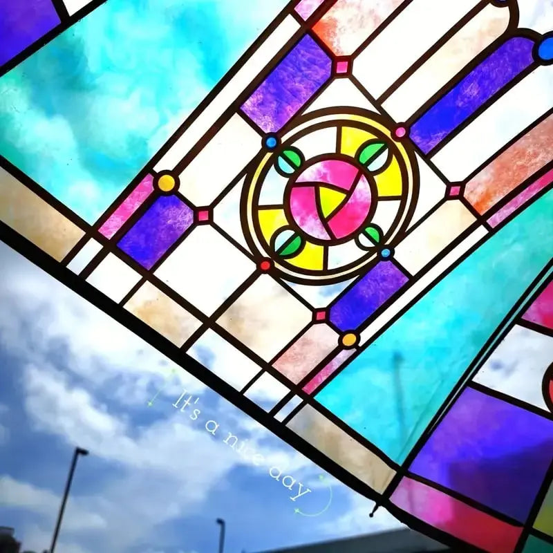 Stained Glass Art Umbrella — Automatic Wind PRedection and Rain PRedection