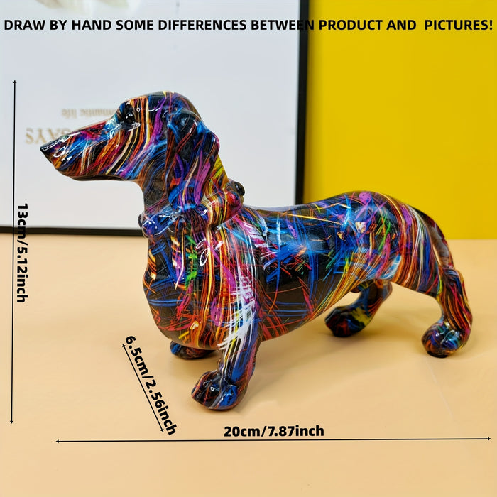 Dachshund Delight – Colorful Dachshund Sculpture for a Playful Atmosphere in Your Home