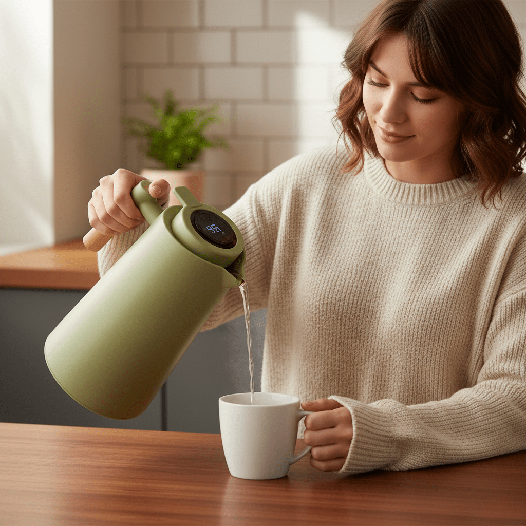 Robust Thermos Flask made of Stainless Steel, Leak-Proof and Stylish