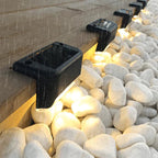 Solar-powered terrace lighting for outdoor use