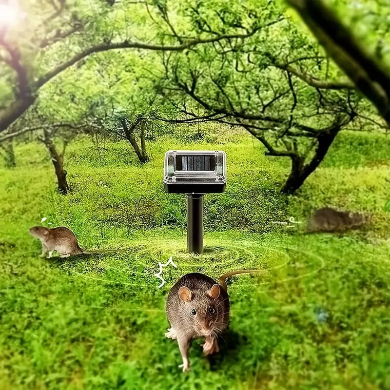 Solar-powered snake and pest deterrent – Ultrasonic device for the garden