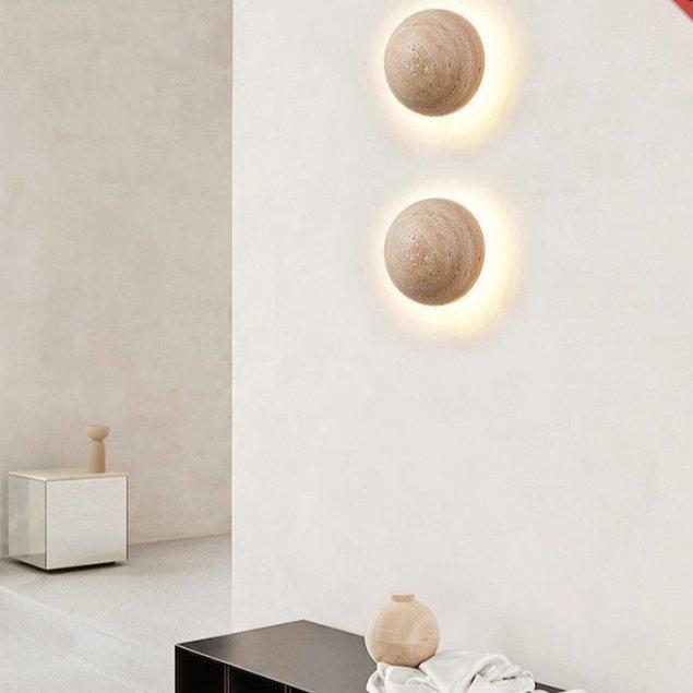 Cream wall lamp in Scandinavian style providing cozy light and elegant simplicity