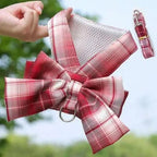 Adjustable Dog Harness with Elegant Bow for Stylish Walks