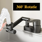 Two-Hole Bathroom Faucet with 360-Degree Swivel Spout