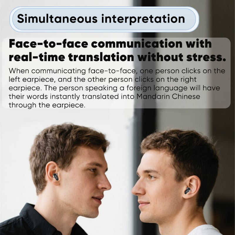 Color screen noise-canceling translation headphones