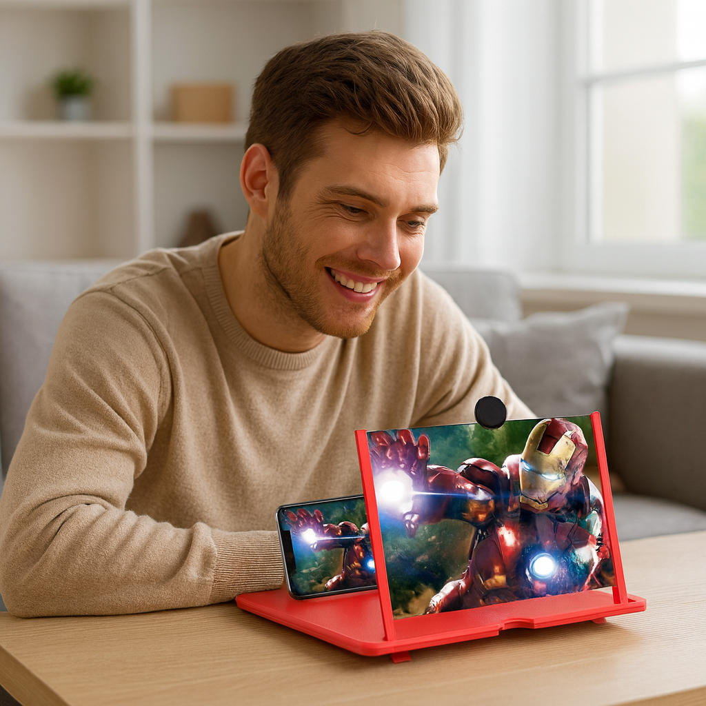 Foldable HD screen magnifier for smartphones
