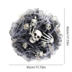 Halloween Wreath – Mesh Skull Garland for Door and Wall Decoration