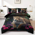 FierceFloral Bedset – Luxury Animal Print and Flowers