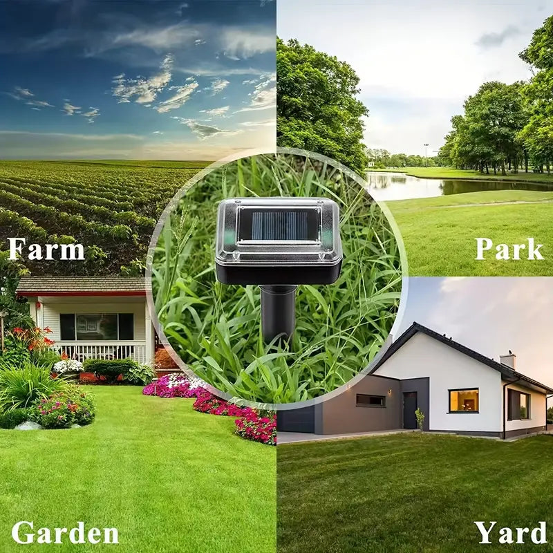 Solar-powered snake and pest deterrent – Ultrasonic device for the garden