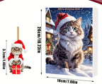 Vintage Cats Advent Calendar – 24-piece Christmas Calendar with Acrylic Hang Tags