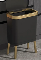 GoldenSlim Modern Trash Can with Lid