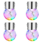 Multicolor Crackle Glass Hanging Solar Light