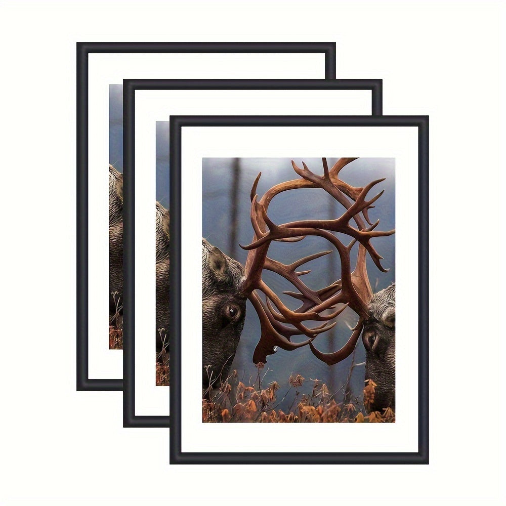GalleryFrame – Set of 3 Black Photo Frames for Walls and Tables