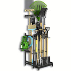 Heavy-Duty Black Metal Garden Rack – Durable Outdoor Tool & Hose Storage Organiser
