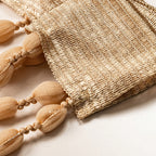 BohoDream Bed Canopy with Beads for Bedroom or Play Corner