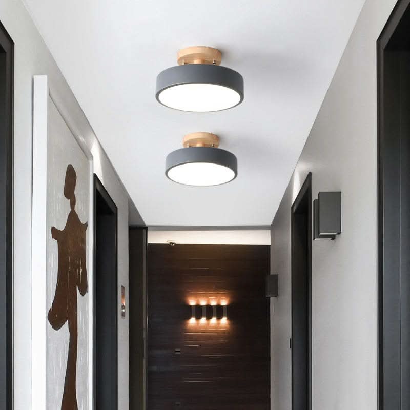 Modern Wood LED Ceiling Light with Dimmable Function