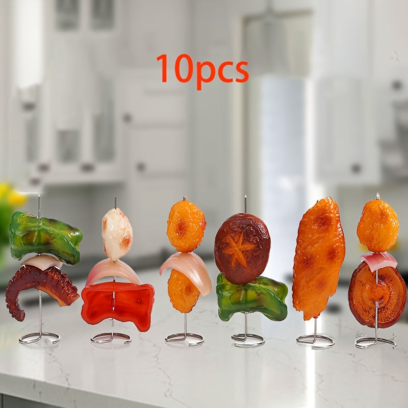 GrillMeisterX Turbo Skewers — Perfect, juicy skewers without twisting stress for your ultimate barbecue party (10 pieces)