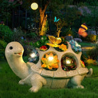 Solaro Turtle Garden | Solar Turtle Statue with LED & Succulents | For Garden, Terrace & Balcony