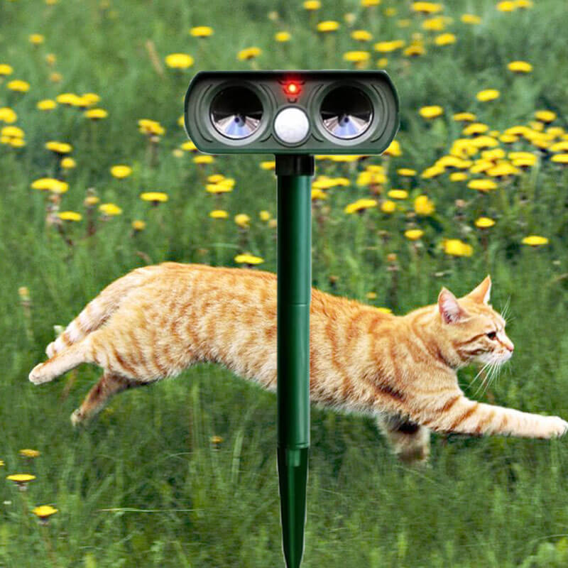 Solar Power Ultrasonic Pest Repeller Infrared Sensor Waterproof Animal Repellent