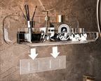 ClearGrip Acrylic Wall Shelf without Drilling – Transparent Bathroom Shelf for Cosmetics, Shampoo & More
