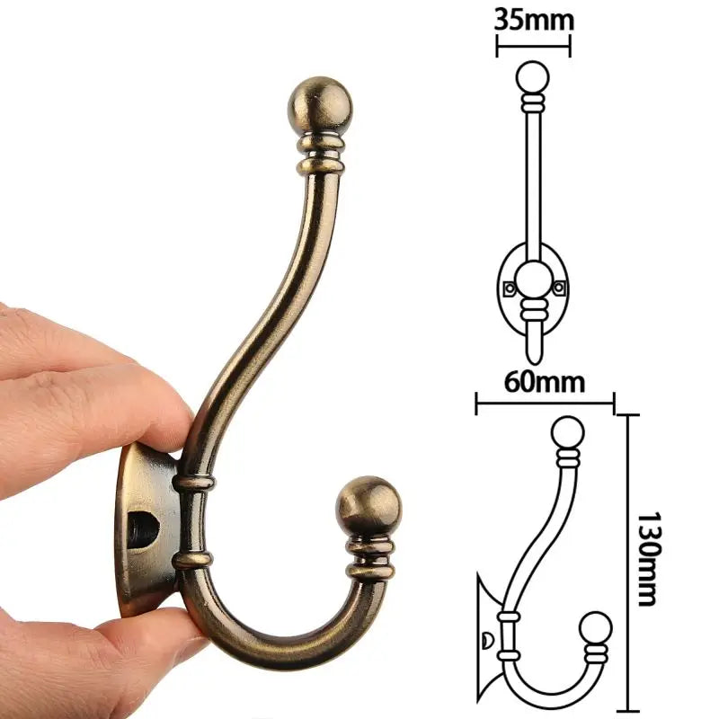 High-quality dress hook made of brass – classic style – various colors – high quality – 1 piece