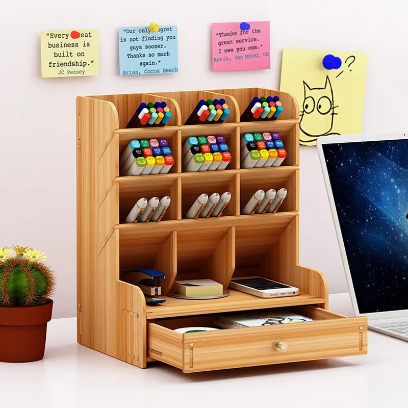 PenBox | Desk Organizer | Wood Pencil Holder | Stylish and Efficient Storage Solution