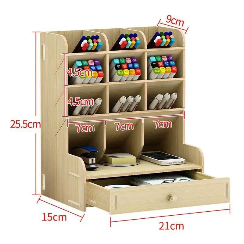 PenBox | Desk Organizer | Wood Pencil Holder | Stylish and Efficient Storage Solution