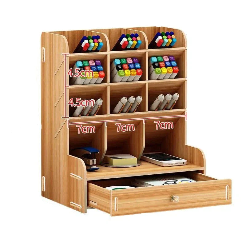PenBox | Desk Organizer | Wood Pencil Holder | Stylish and Efficient Storage Solution