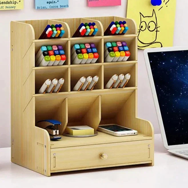 PenBox | Desk Organizer | Wood Pencil Holder | Stylish and Efficient Storage Solution